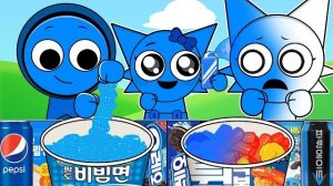 СПРУНКИ: ХИТРЕЦ БЕЙБИ-ВЕНДА! ВСЁ В ОДНОМ ЦВЕТЕ 24 ЧАСА-МУЛЬТФИЛЬМ Incredibox Sprunki /СИНИЙ МУКБАНГ