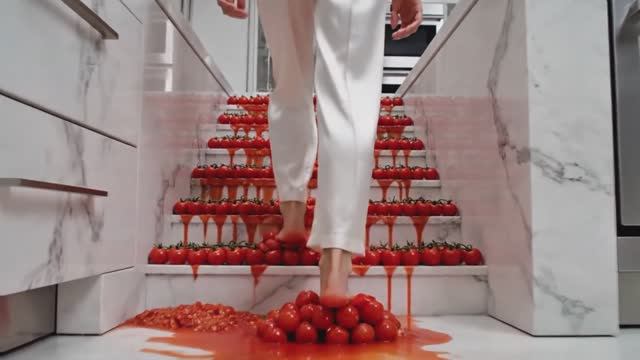 По какой безумной лестнице вы бы пошли? Невероятно приятное ASMR-видео (желе, стекло и слайм)