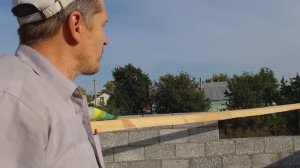 Строительство гаража Обработка досок,2-й этаж над гаражом .Крыша