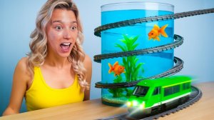 АКВАРИУМ ИНФО | Я построила гигантскую железную дорогу LEGO для своих питомцев