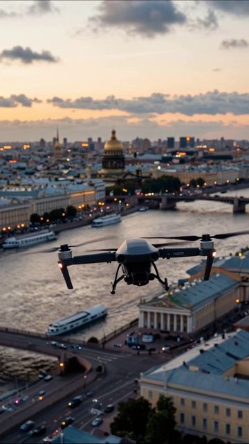 Когда небо заплакало: город в тени дронов #грусть #город #технологии