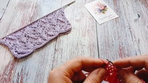 Очень красивый ажурный узор спицами.