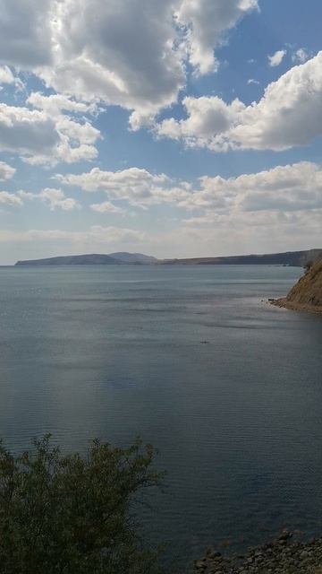 п. Курортное Вид с парка на море. Крым, Россия.