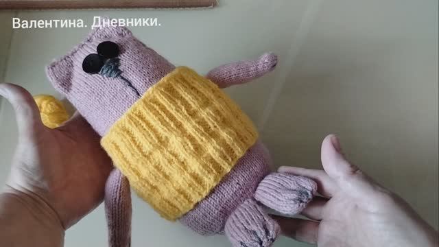 Игрушка спицами. кот Барсик