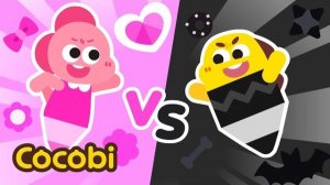 Розовый 💖 Против черного 🖤 карандаша | Давайте раскрасим мир! | Веселые песенки