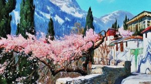 Весна в Крыму в живописи художника Андрея Амбурского