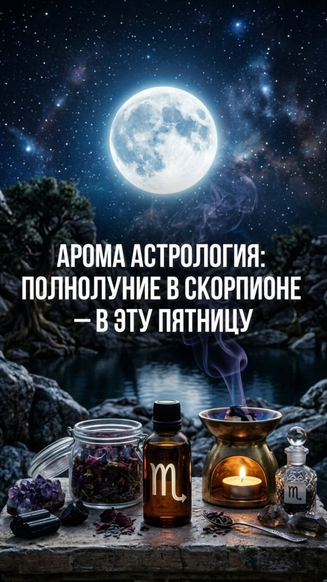 АромаАстрология: Полнолуние в Скорпионе – в эту пятницу. Др.Ульвия Голденбрук #аромаастрология