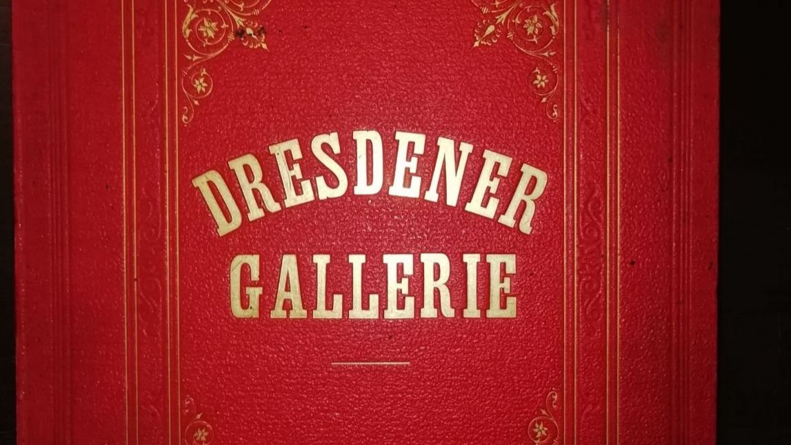 Альбом с гравюрами Dresdener Gallerie   1850 год