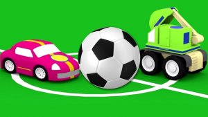 Развивающие мультики для детей. 4 машинки футбол