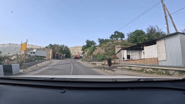 Дорога до Дербента по горному серпантину.  2 часть