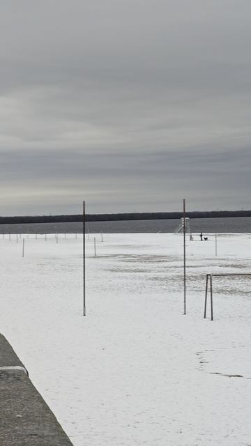 Белые пески. Снег в Архангельске.
