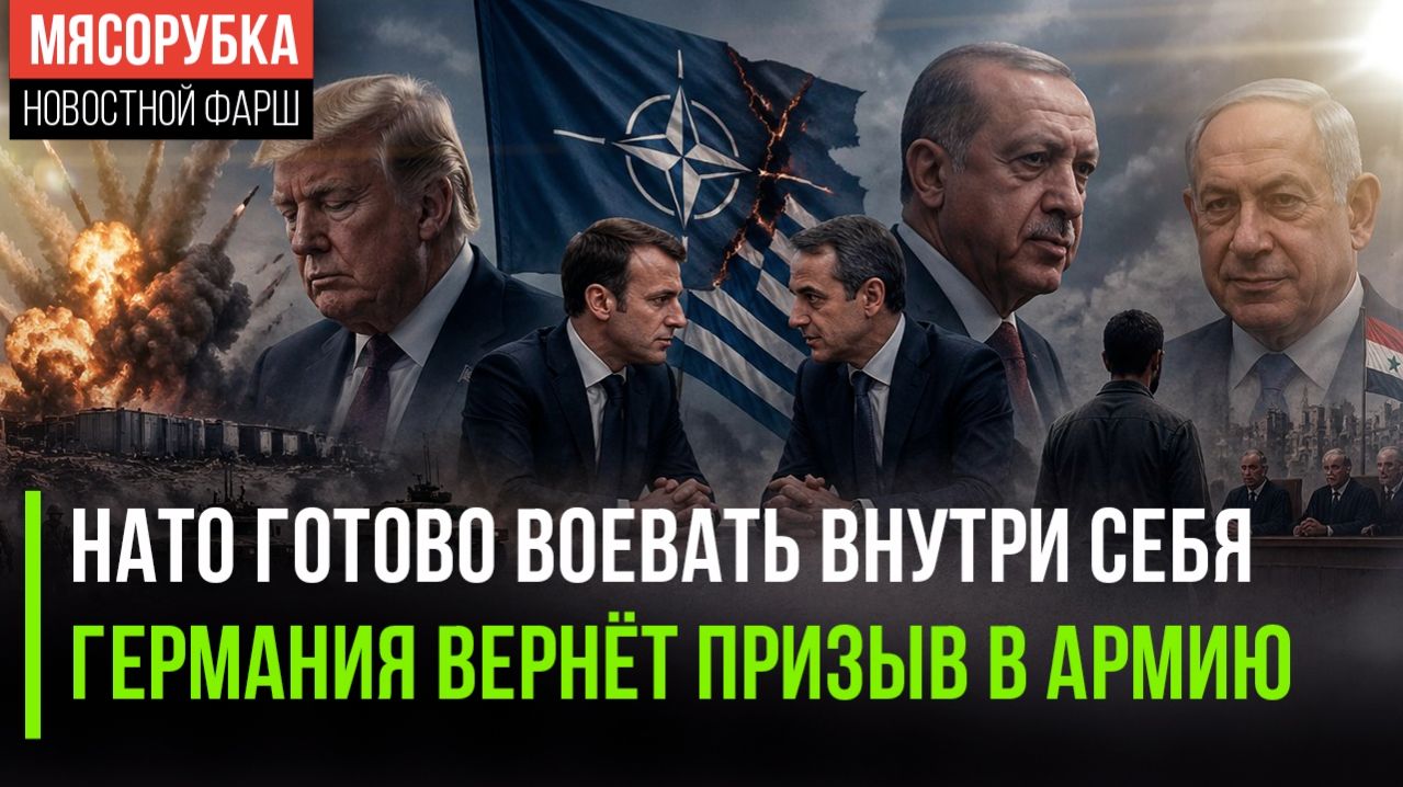 Макрон решил напасть на Турцию || Немцев насильно гонят в армию || В Сирии судят соратника Асада