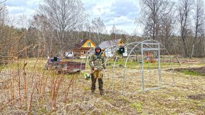 Освоение новых территорий на хуторе! Собираем новое сооружение. Приехали гости в деревню
