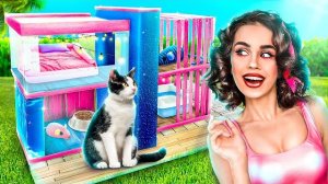 Строим домик мечты для котенка! Мы спасли бездомного котенка