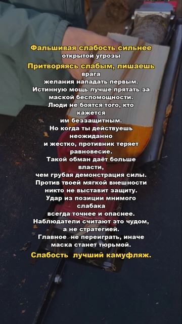 Фальшивая слабость сильнее