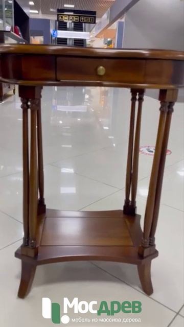 Стол приставной с ящиком МИГ586 из красного дерева от фабрики Satin Furniture Индонезия