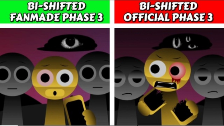 Sprunki Bi-Shifted Phase 3 - Fanmade VS Sprunki Phase 3 - Official: Какой Из Них Выглядит Лучше?