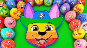 Делая радугу Маршалл Щенячий патруль шлама путем смешения Тайна яйца глины раскраски