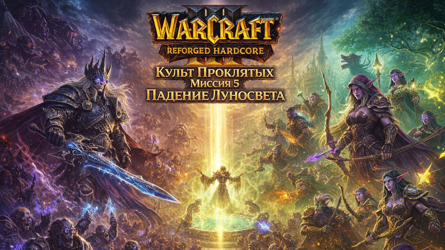Warcraft 3 Reforged (Hardcore)➤ Культ Проклятых➤ Миссия 5➤ Падение Луносвета