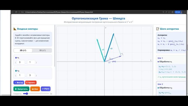 ЛА2-11 (25-26, группы ИКБО-(60-66)-25) Ортогонализация Грама-Шмидта. Самосопряженные операторы