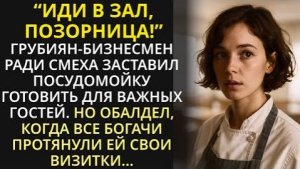 Иди в зал, позорница - рявкнул владелец кафе, и обомлел, когда все богачи протянули ей свои визитки