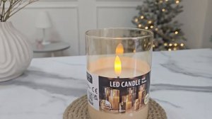 Светодиодная восковая свеча ВЭР ДЕ ЛЮМЬЕР в стеклянном стакане, янтарная, AX5439110