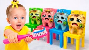 Первый визит Евы к стоматологу! История о чистке зубов