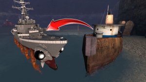 Человекоядный краб-фрегат прячется внутри военных кораблей