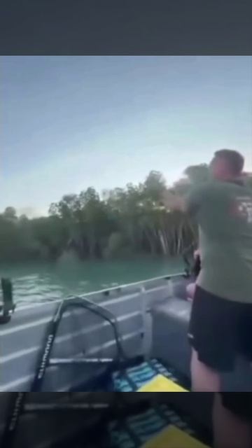 Парень поймал рыбу и кинул орлу, который все это время кружил над лодкой