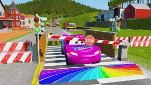 МАШИНКИ МАКВИН И ЭВАКУАТОР против ОПАСНЫХ ЯМ 😱 ТАЧКИ УЛЕТАЮТ В НЕБО в BeamNG Drive! #120 ⚡️