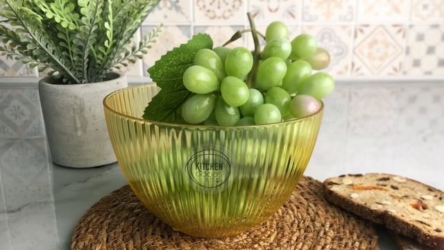 Салатник ГРИРЭЙ, пластик, жёлтый, 14х9 см, 825335-1