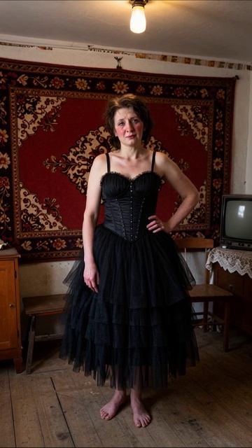 Танец в черном платье: искренние эмоции #девушки #россия