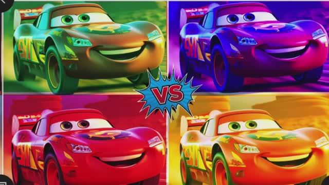 МАШИНКИ ТАЧКИ: МОЛНИЯ МАККУИН И ЦВЕТНОЙ ЧЕЛЛЕНДЖ ПОД МУЗЫКУ КОФФИН ДЕНС 🏎️🌈