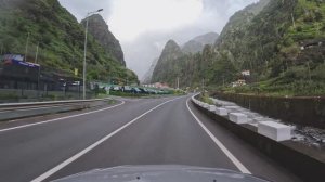 Путешествие на автомобиле под дождем по острову Мадейра⛈️ Звуки штормового побережья