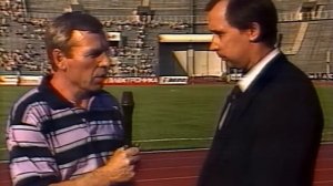 Интервью и обзор матча чемпионата СССР по футболу 1991 год . Спартак Москва - Динамо Киев 0 : 2