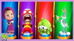 Маша м Медведь против Героев Мультиков.Гонки Наперегонки.Кто Самый Быстрый и Ловкий