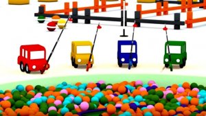 Развивающие 3D мультики. 4 машинки лодочка