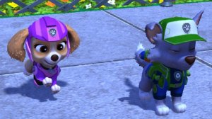 Щенячий патруль.  Paw Patrol. Гончик и Либерти бегут по крышам расчищать затор. Для детей. ч 15
