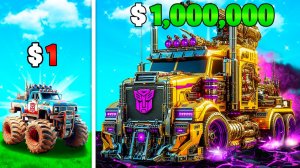 Прокачал Монстр Трак С $1 ДО $1,000,000 в ГТА 5!