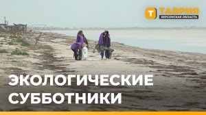 В Генической Горке волонтеры убрали пляж к началу туристического сезона