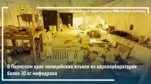 В Пермском крае полицейские изъяли из нарколаборатории более 30 кг мефедрона