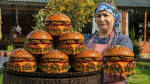 Готовим сочные бургеры в азербайджанской деревне — это так вкусно!