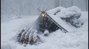 48 часов под снегом / Строю укрытия для выживания в экстремальных условиях в дикой местности