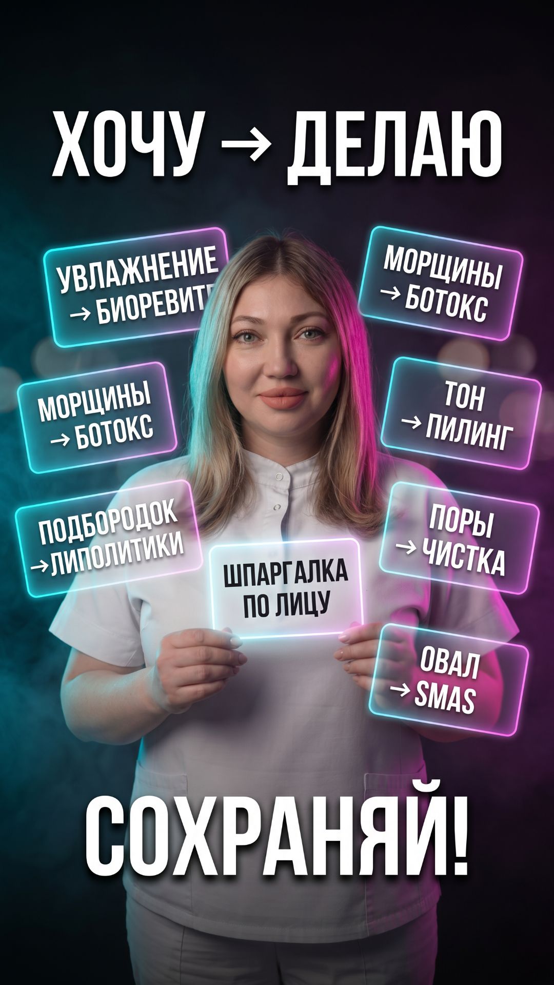 Шпаргалка по лицу — хочу проблему решить, вот что делаю! 📋