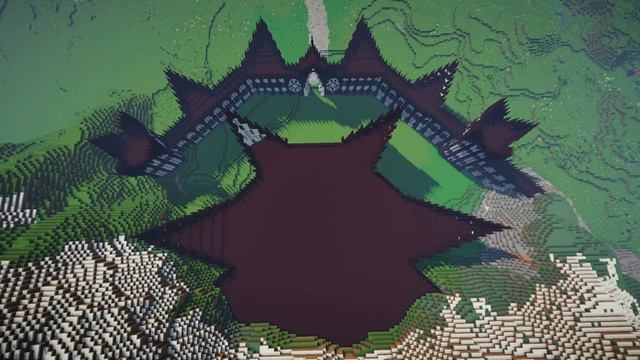 Видеоролик, снятый в Minecraft в режиме замедленной съемки (вдохновлено Минас-Итилом)