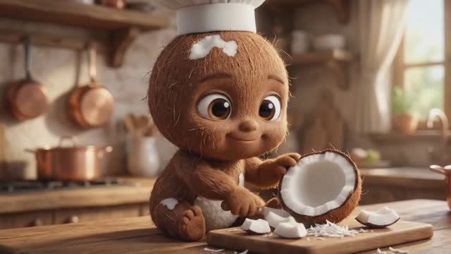 Хрустящее! Милые фруктовые малыши-повара с искусственным интеллектом едят настоящие фрукты ASMR