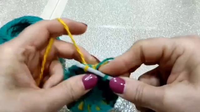 1-6 ряды Круглого коврика- сидушки.