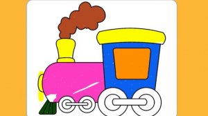 Раскраска 🖍️ Паровоз 🚂 Видео для детей