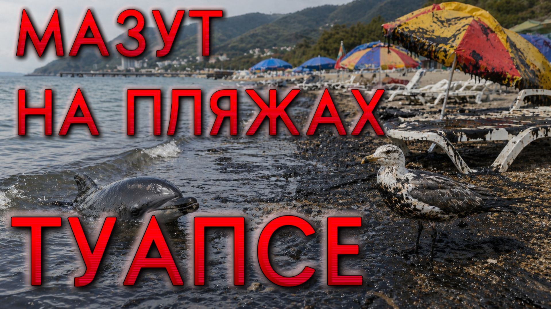 МАЗУТ НА ПЛЯЖАХ ТУАПСЕ - Экологическая катастрофа на Черном море