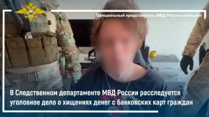 В Следственном департаменте МВД России расследуется уголовное дело о хищении денег с банковских карт